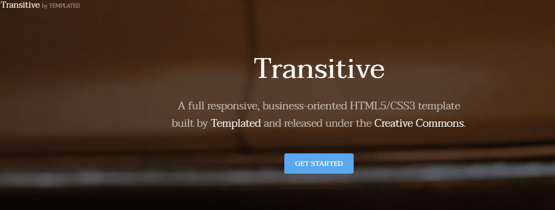 Transitive - business-oriented HTML template
