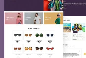 Gzael – Eyewear Website HTML Template for Free