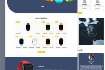 Timups – Free Smart Watch Ecommerce Website WordPress Theme