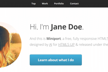 Miniport – A Free Portfolio Website HTML Template