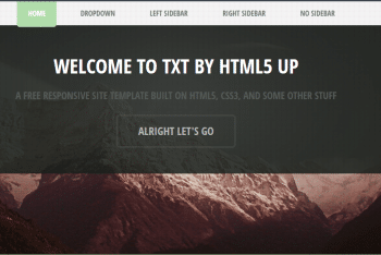 TXT – Free Responsive HTML Template