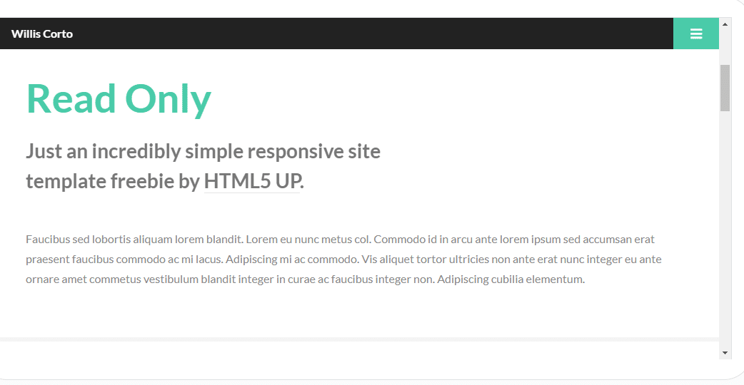 Read Only - Clean HTML5 Template