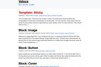 Veloce – A Simple WordPress Theme for Free